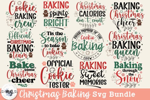 Christmas Baking SVG Bundle: A Festive Embroidery Delight