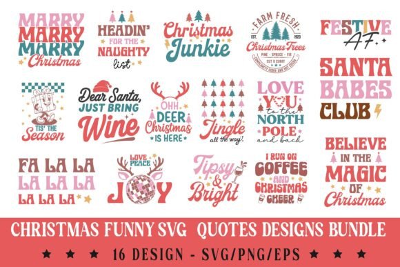 Christmas Funny SVG Quotes Bundle: A Must for Graphics & Crafts