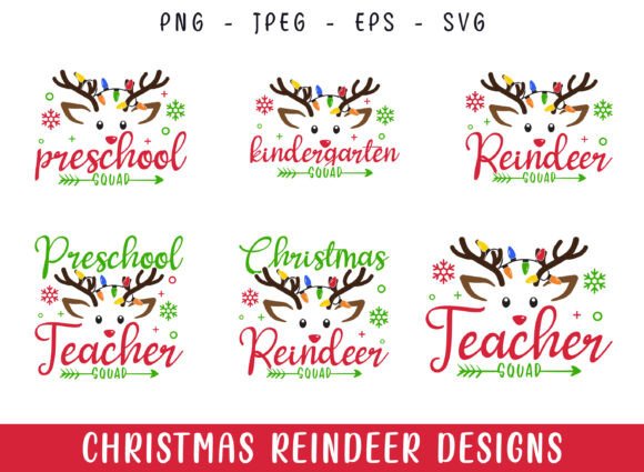 Christmas Reindeer Squad SVG Designs for Creative Crafts and Graphics