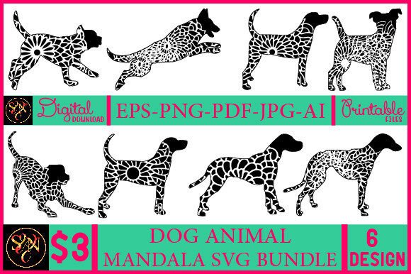 Exploring Dog Animal Mandala Svg Bundle for Crafts and Graphics