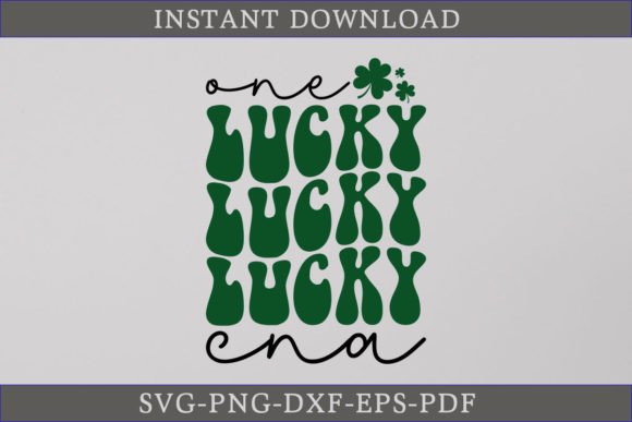 One Lucky CNA Retro Gift Shirt SVG for Crafts & Graphics