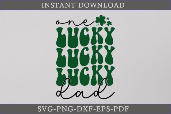 One Lucky Dad Retro Gift Shirt: A Versatile Graphics Asset for Crafts