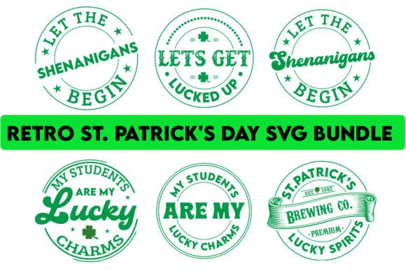 Retro St. Patrick's Day Svg Bundle for Crafts & Graphics