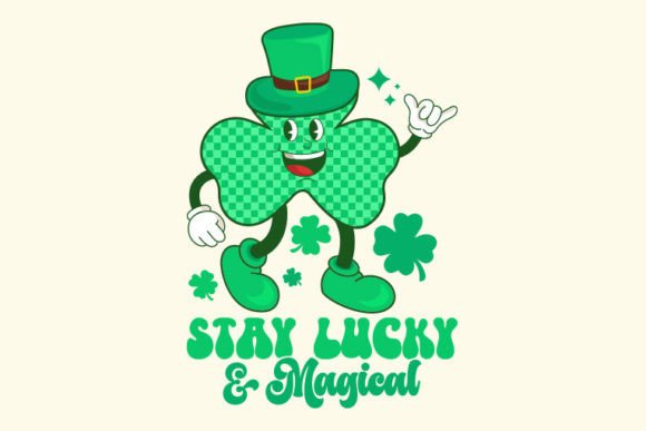 Retro St. Patrick's Day Svg, Stay Lucky for Graphics and Crafts