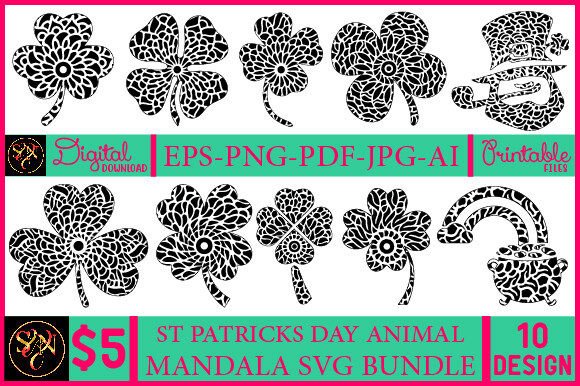 St Patricks Day Animal Mandala: A Crafty Graphic Gem
