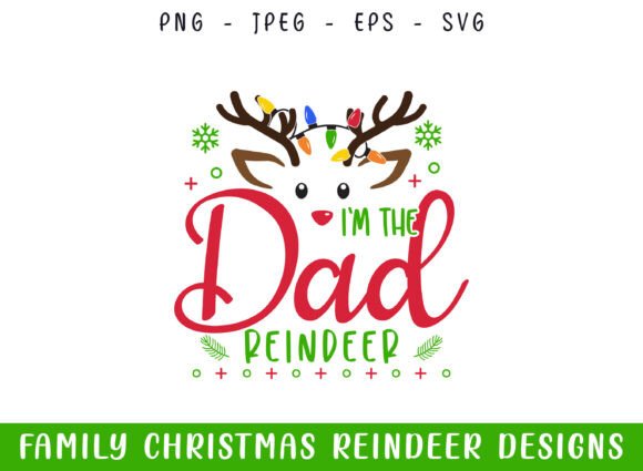 The Dad Christmas Reindeer SVG Design for Crafts and Graphics