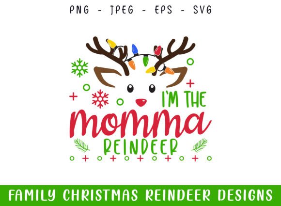 The Momma Christmas Reindeer SVG: A Crafts Graphics Gem