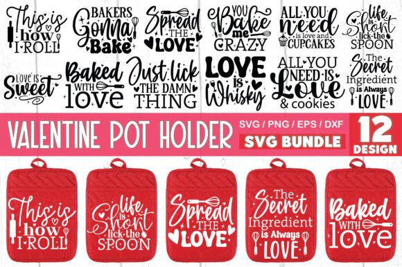 Valentine Pot Holder SVG Bundle: A Crafty Graphics Essential