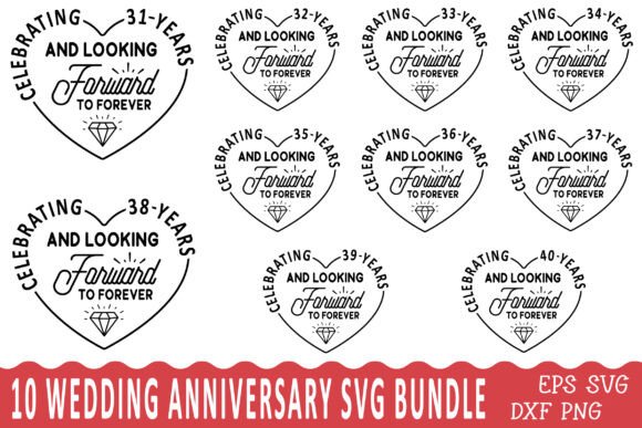 Wedding Anniversary SVG Bundle: Perfect for Crafts and Graphics